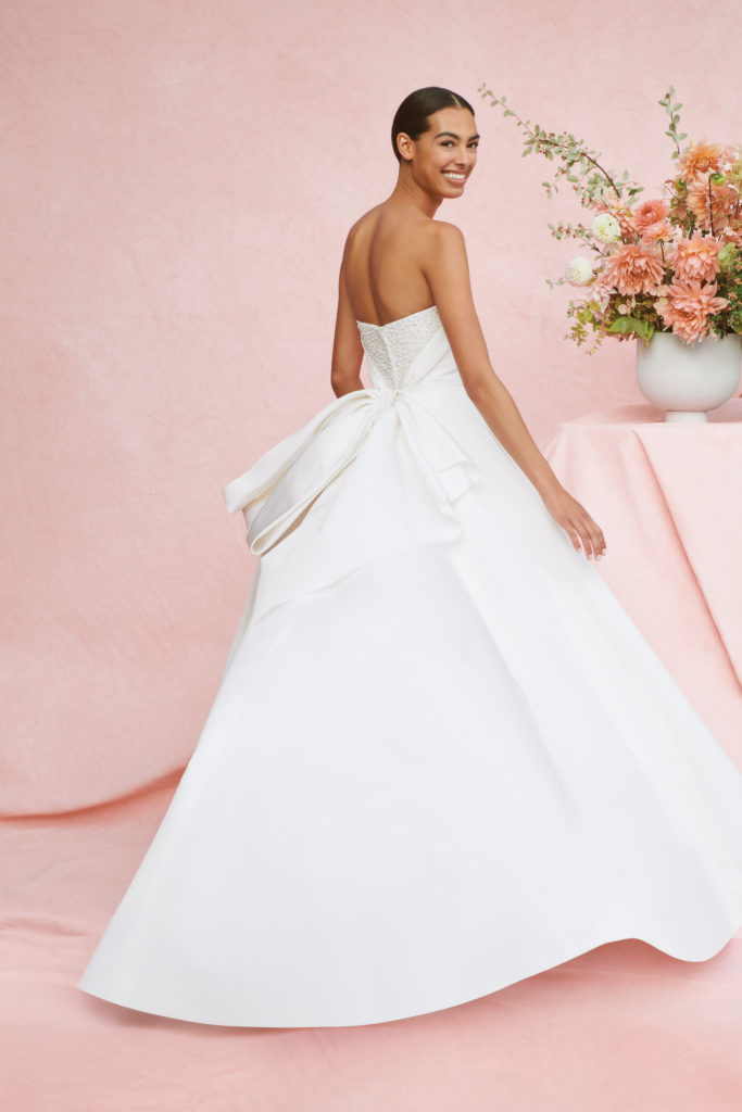 Carolina Herrera gown with pearls