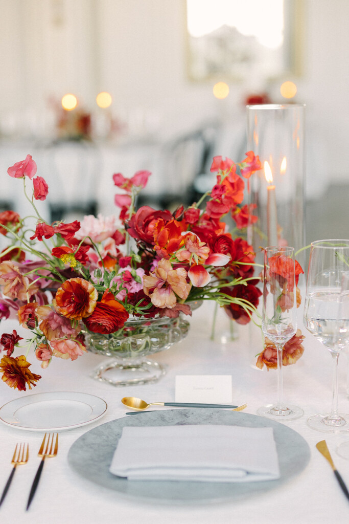 Emma Grant & Fowler Abercrombie's Wedding Table Setting Decor
