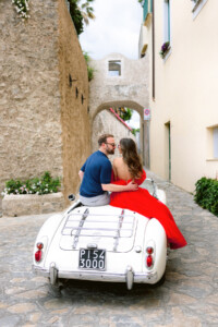 Rachel Sargent & Brad Gregory Wedding Italian Inspired Portrait Italian Vehicle