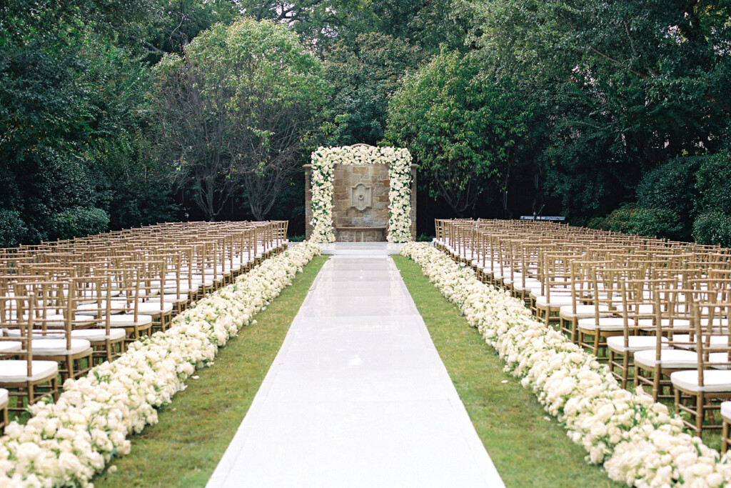 Madison Prewett & Grant Troutt's Wedding, Floral Aisle Decor